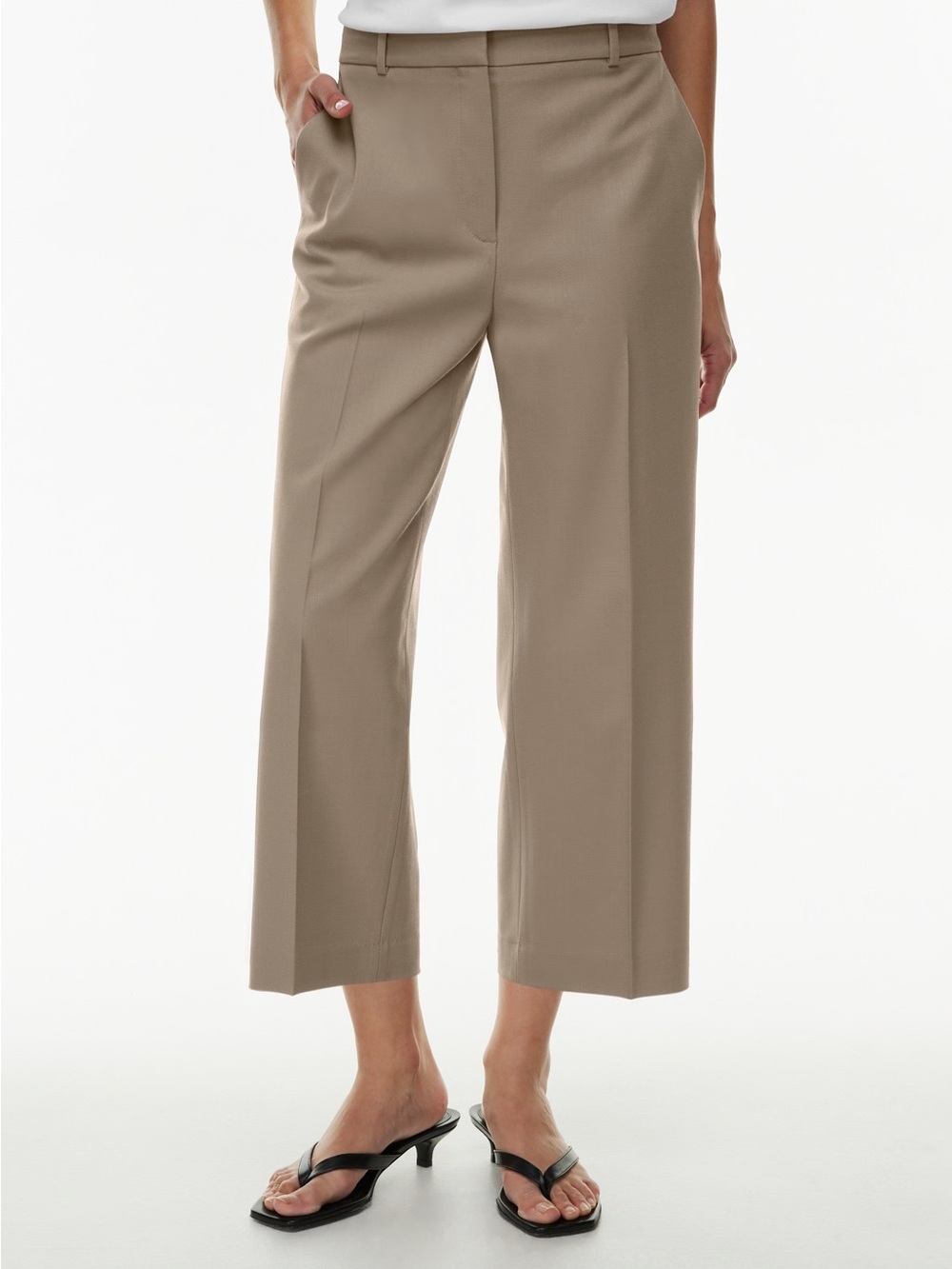 Babaton Aritzia Agency Cropped Pant City Wool Beige Size 2